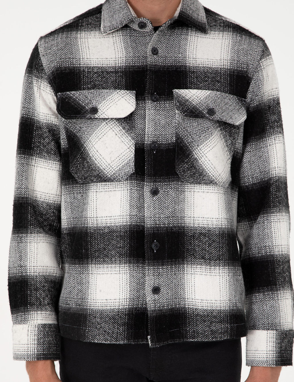 Siyah Comfort Fit Uzun Kollu Oduncu G_mlek - Pierre cardin фото 6