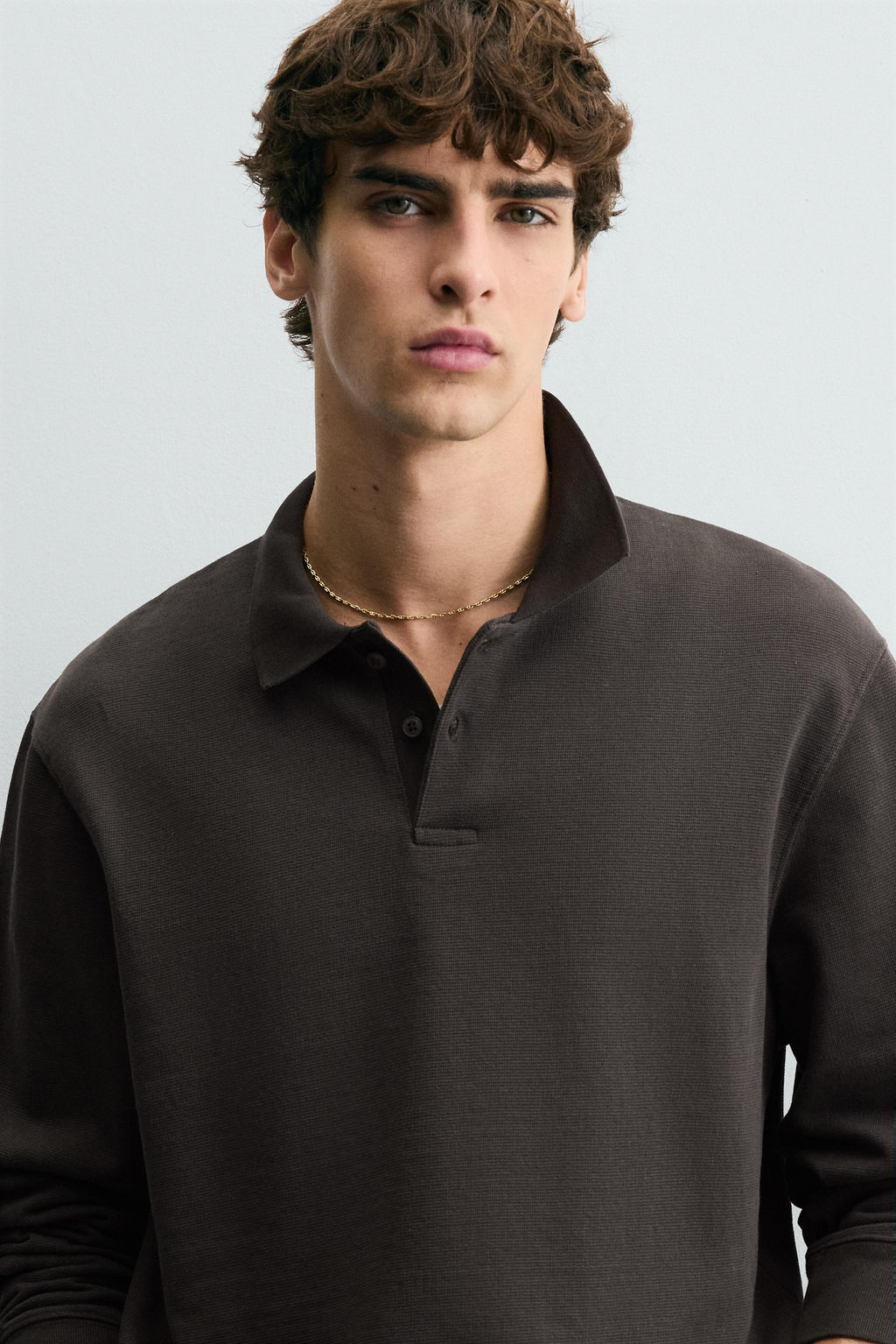 WASHED TEXTURED POLO SHIRT - Zara фото 6