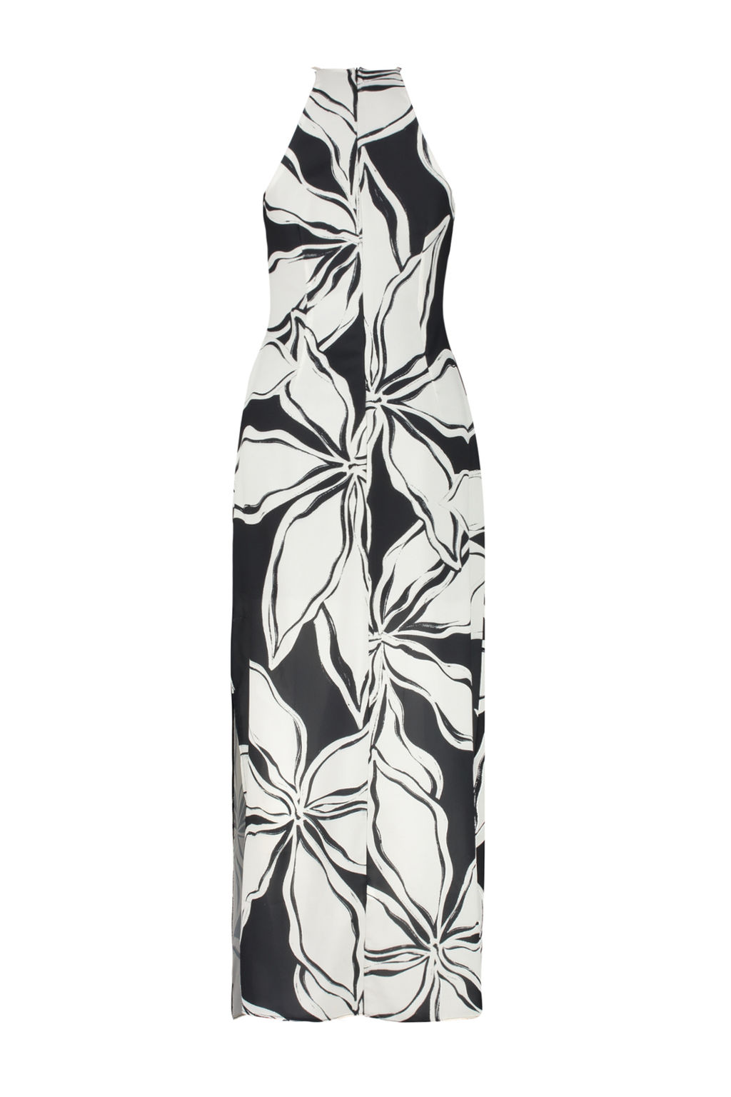 TRENDYOLMILLA Cok Renkli Batik Desenli Duz Kesim Kolsuz Maxi Astarl? Saten Dokuma Elbise TWOSS23EL02238 фото 16