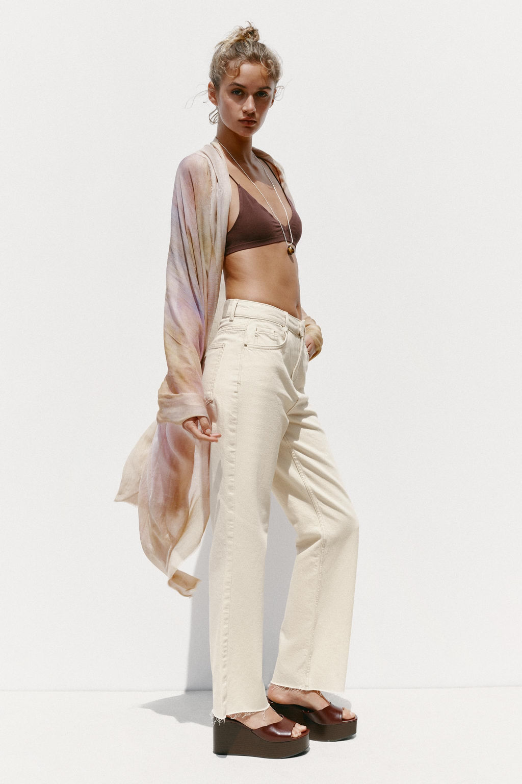 JEANS Z.02 STRAIGHT ANKLE HIGH-WAIST - Zara фото 12