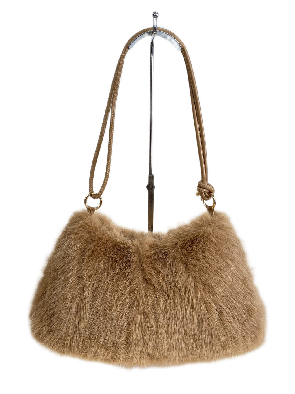 Женская сумка из искусственного меха, цвет коричневый - Greta фото 2