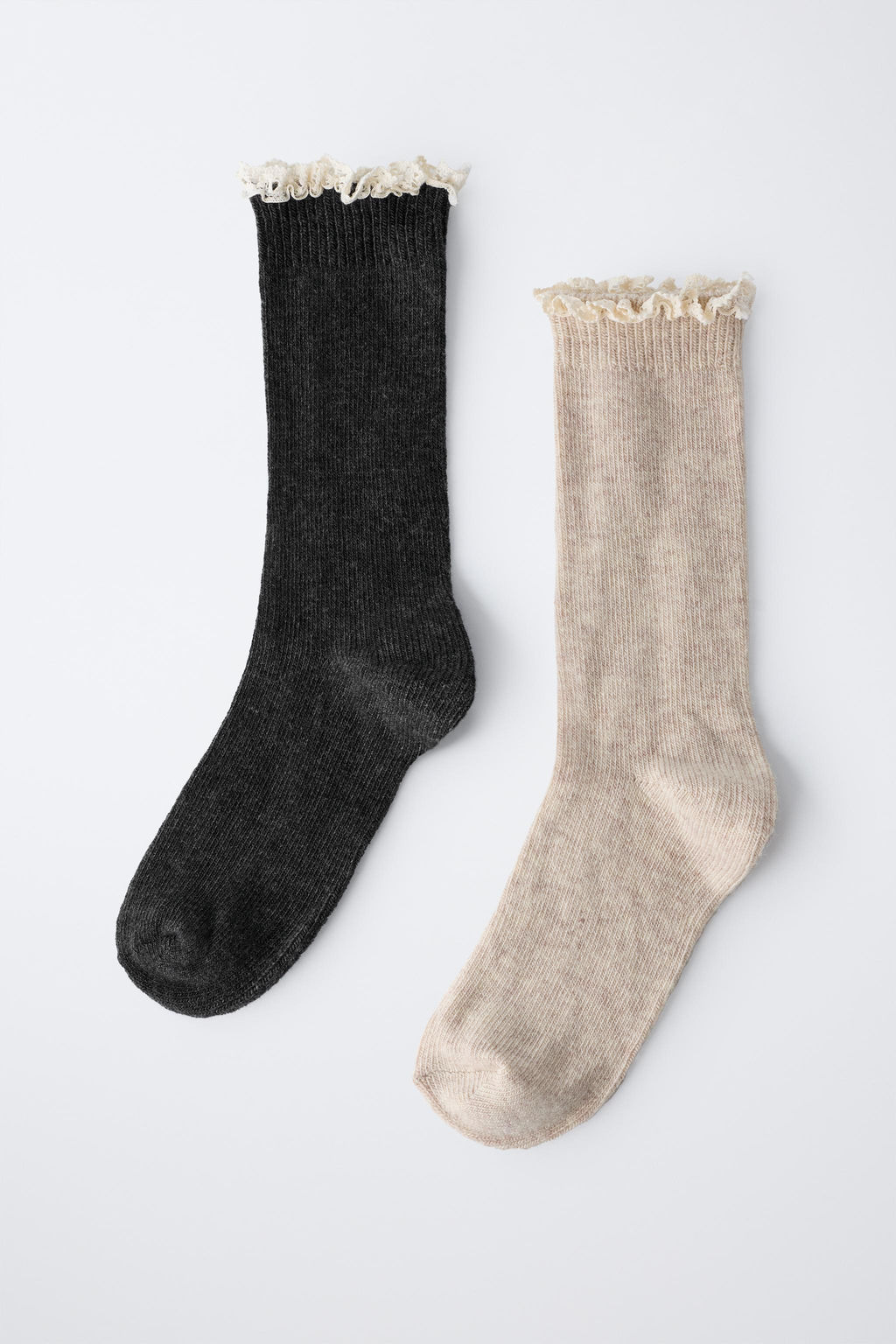 2-PACK OF LACE-TRIMMED SOCKS - Zara фото 4