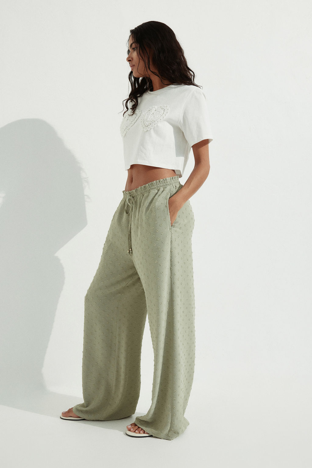 Pantal?n plumeti con cord?n de ajuste - H&m фото 6