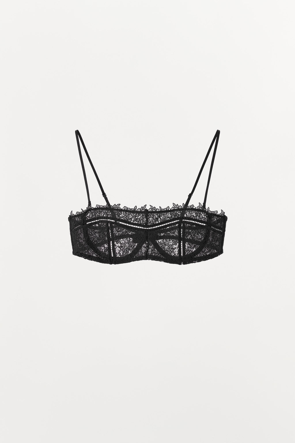 UNDERWIRED MESH AND LACE BRA - Zara фото 5