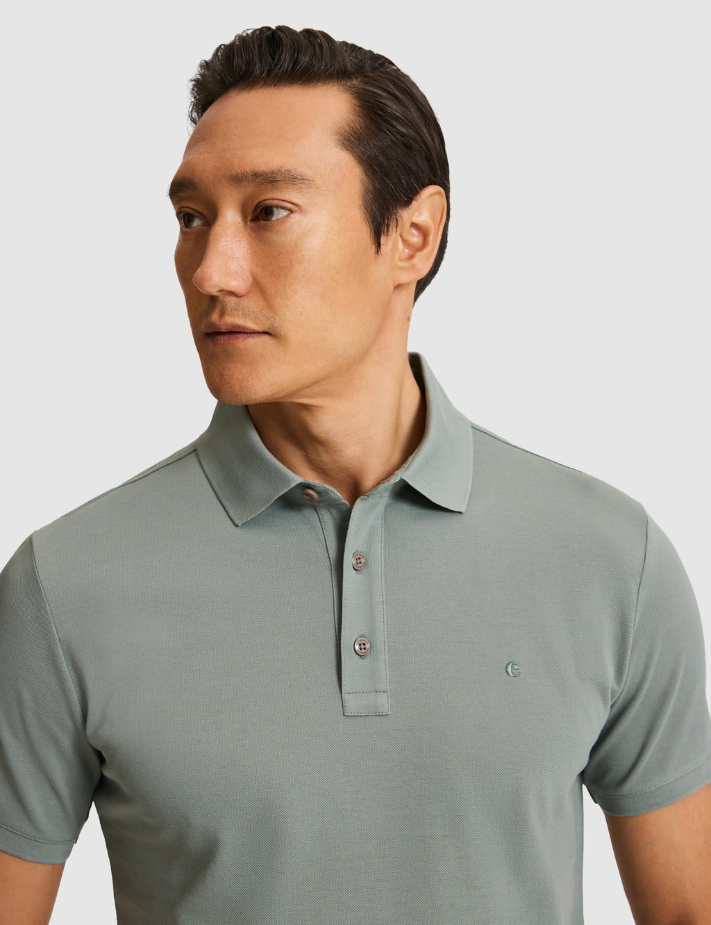 _a_la Slim Fit Saf Pamuk Polo Yaka Basic T-shirt