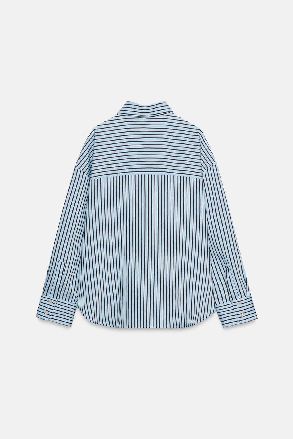 OVERSIZE STRIPED POPLIN SHIRT - Zara фото 7