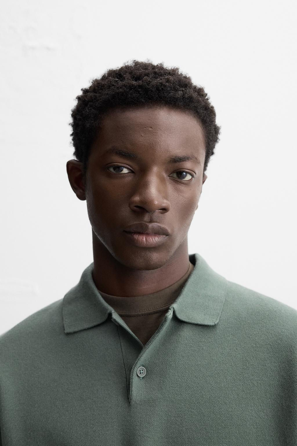 VISCOSE BLEND KNIT POLO SHIRT - Zara фото 29