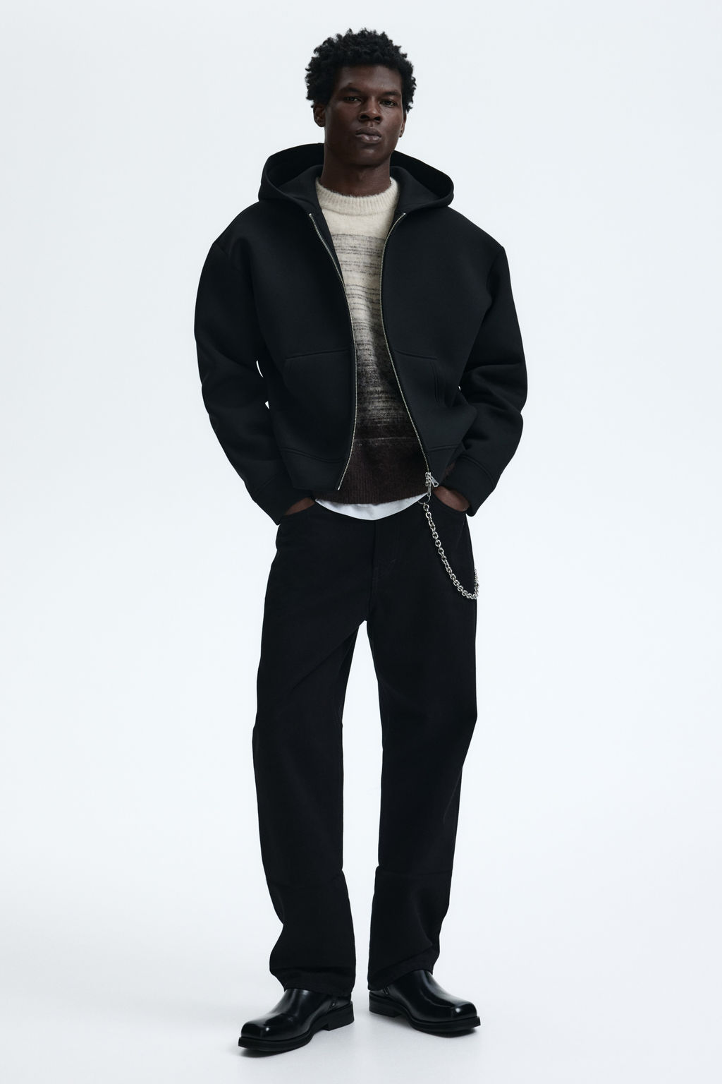 Chaqueta sudadera efecto neopreno Loose Fit - H&m фото 5
