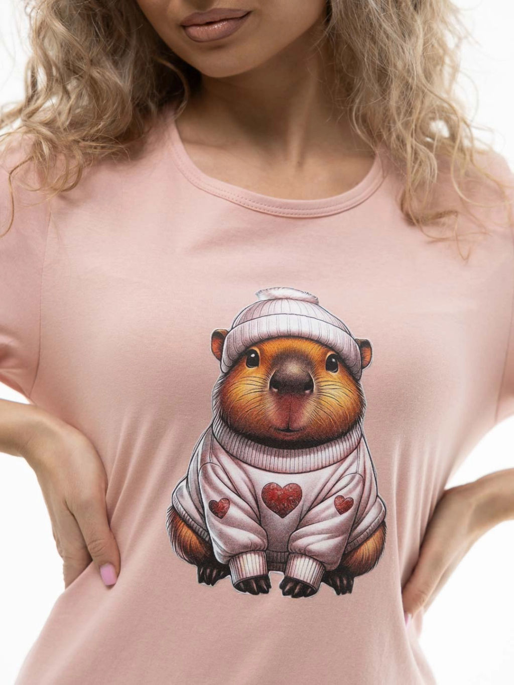 Туника женская, цвет розовый