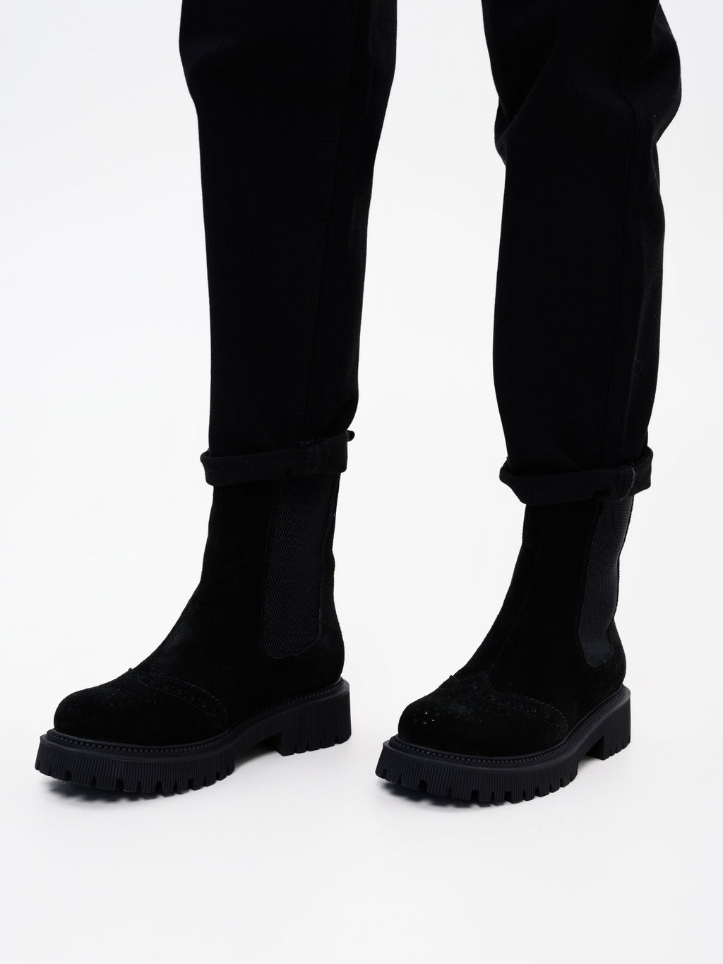 Челси 360.P.taskanabl.Черная замша/шерсть