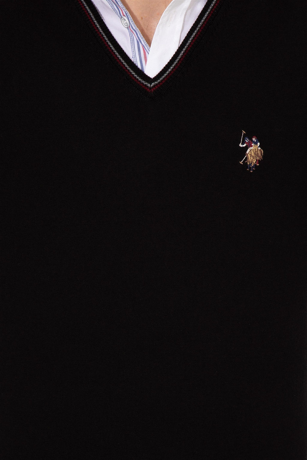 Мужской черный трикотажный свитер Basic - U.s. polo assn фото 12