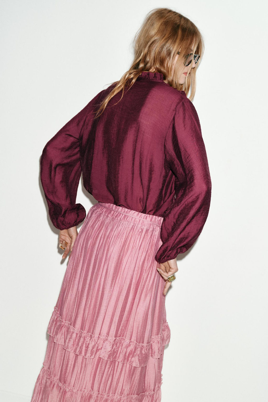 RUFFLED MIDI SKIRT - Zara фото 20