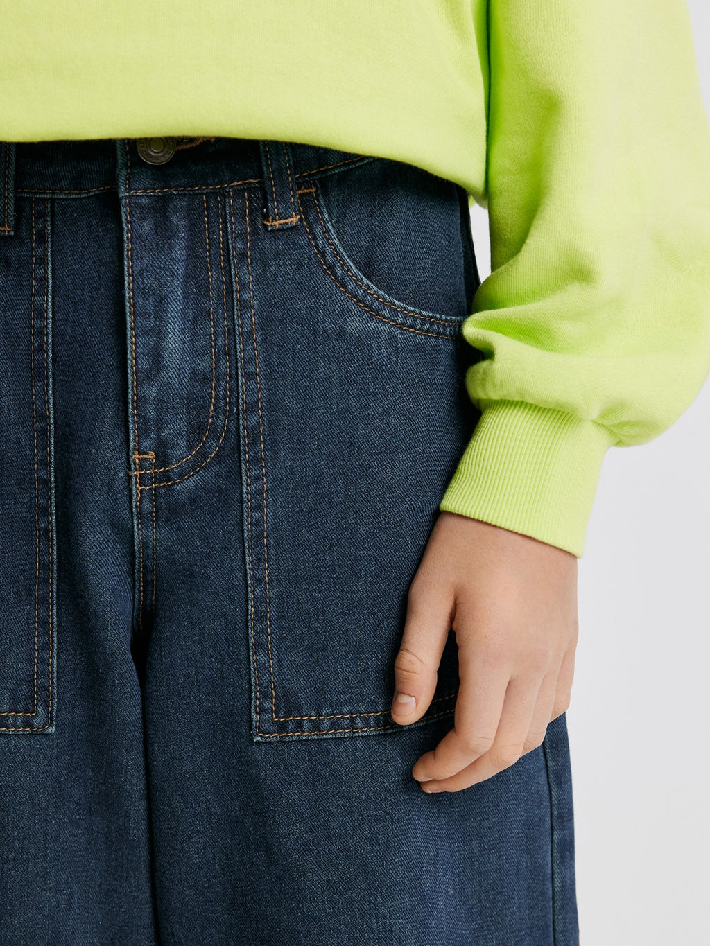 Брюки джинсовые детские ACOOLA Laperm для мальчиков темно-синие  фото 6