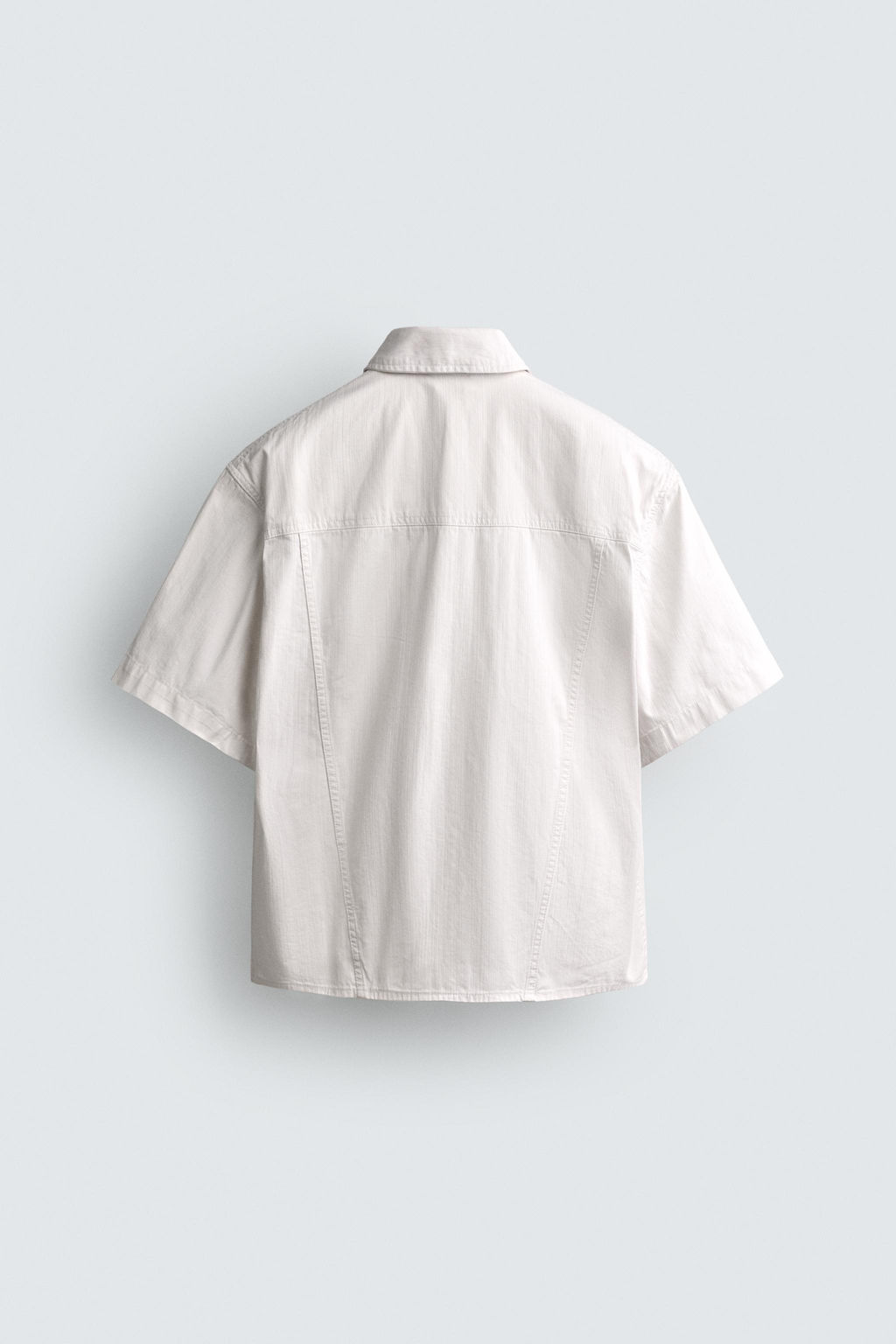 SOBRECAMISA LAVADA BOXY FIT / Blanco roto