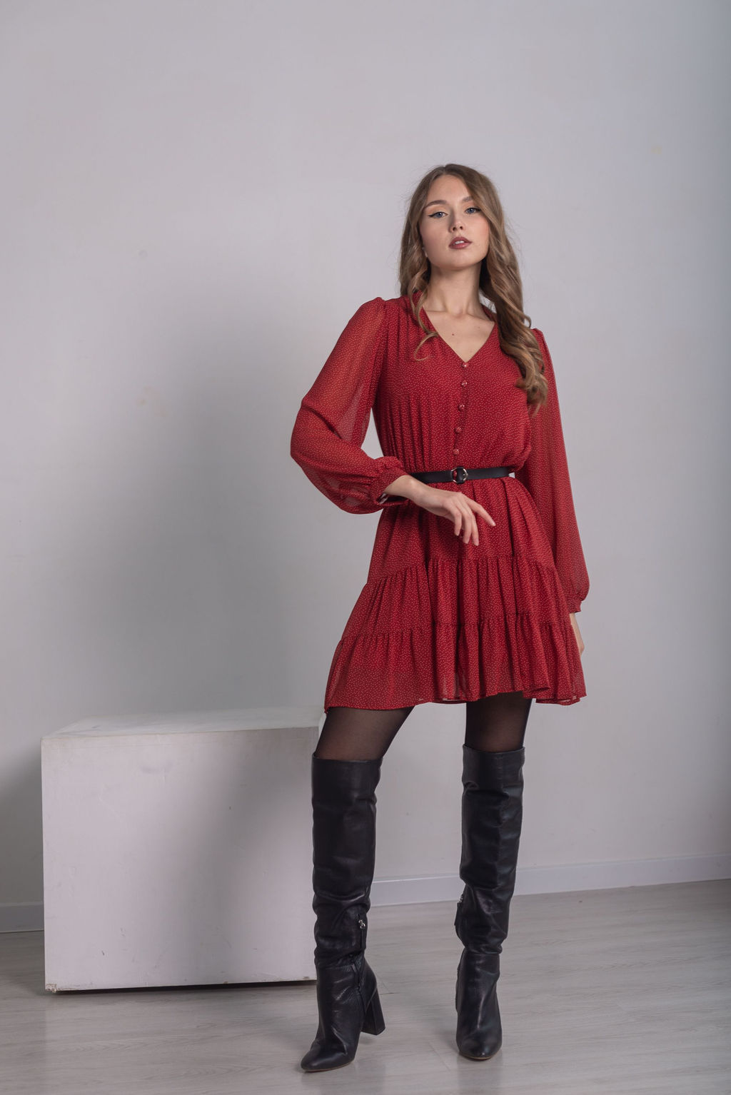 Платье Трэвис (рубиновый) - Nadi bordo фото 2