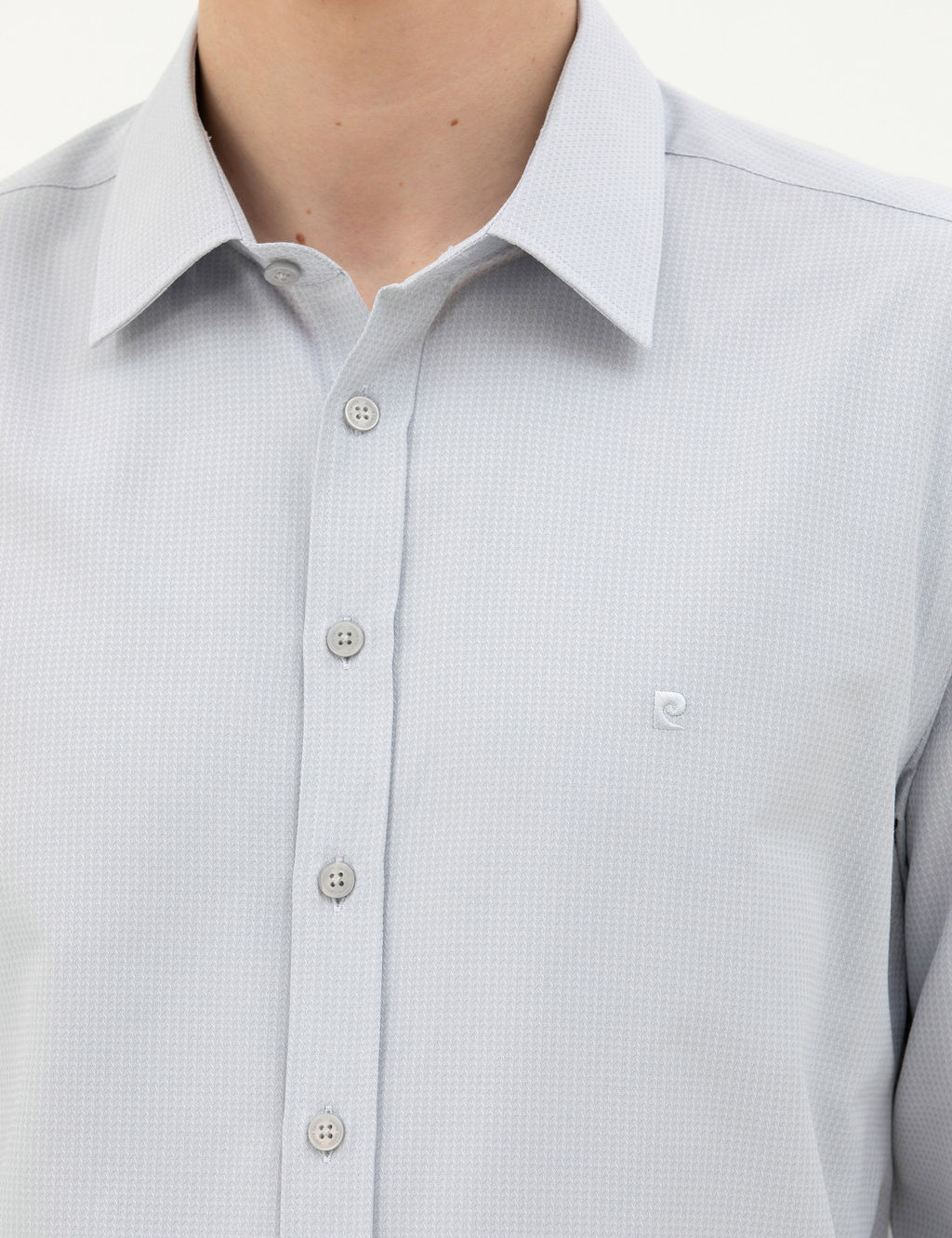 Gri Slim Fit Uzun Kollu G_mlek