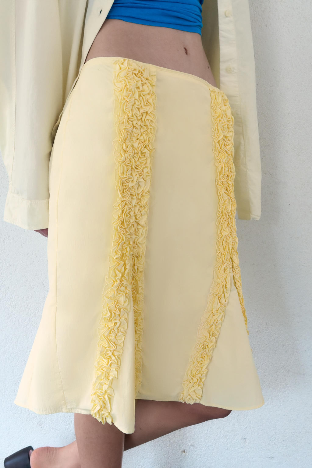 FALDA VOLANTES RELIEVE / Amarillo claro - Zara фото 10