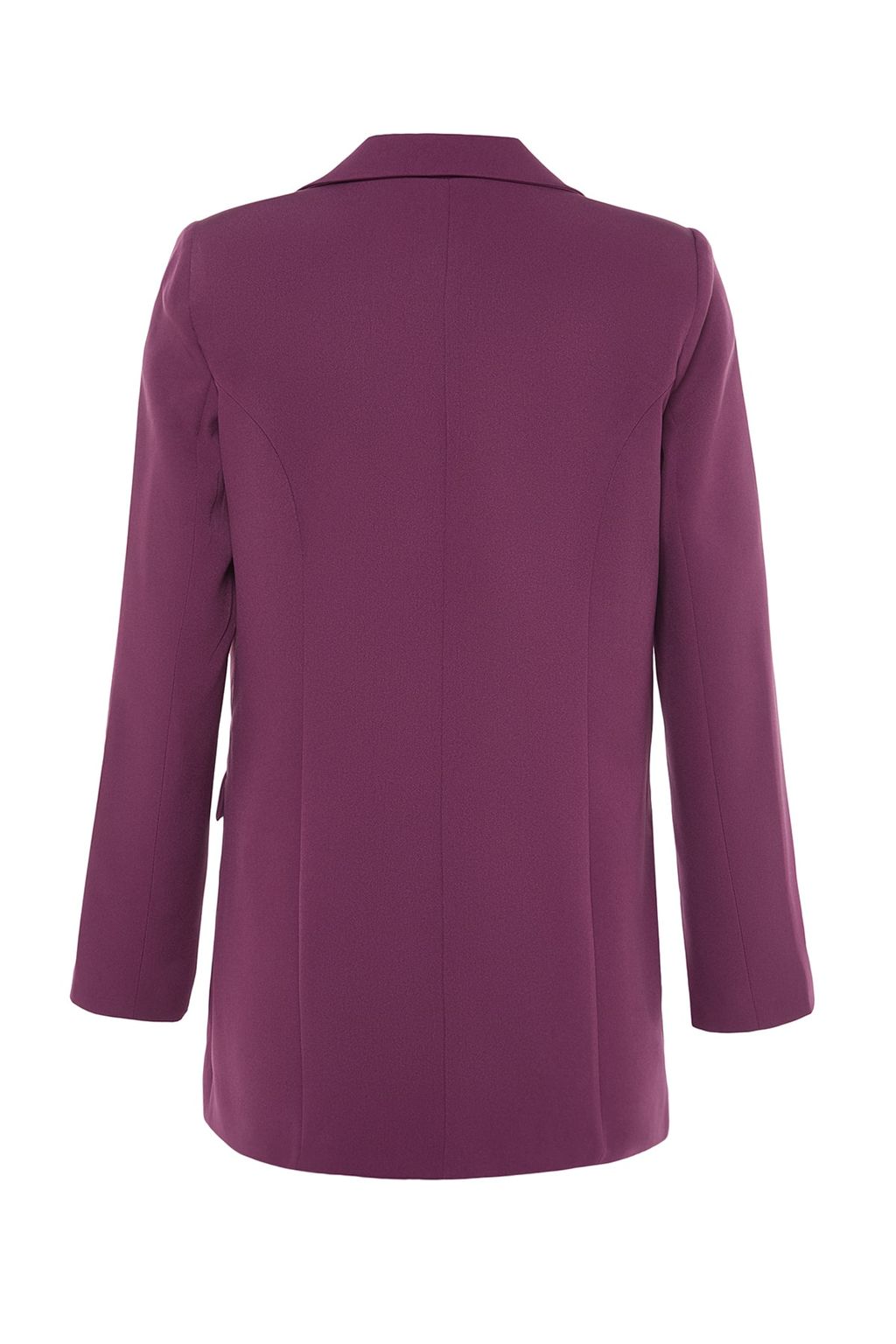 TRENDYOLMILLA Siyah Regular Astarl? Kruvaze Kapama Dokuma Blazer Ceket TWOSS20CE0059  фото 15