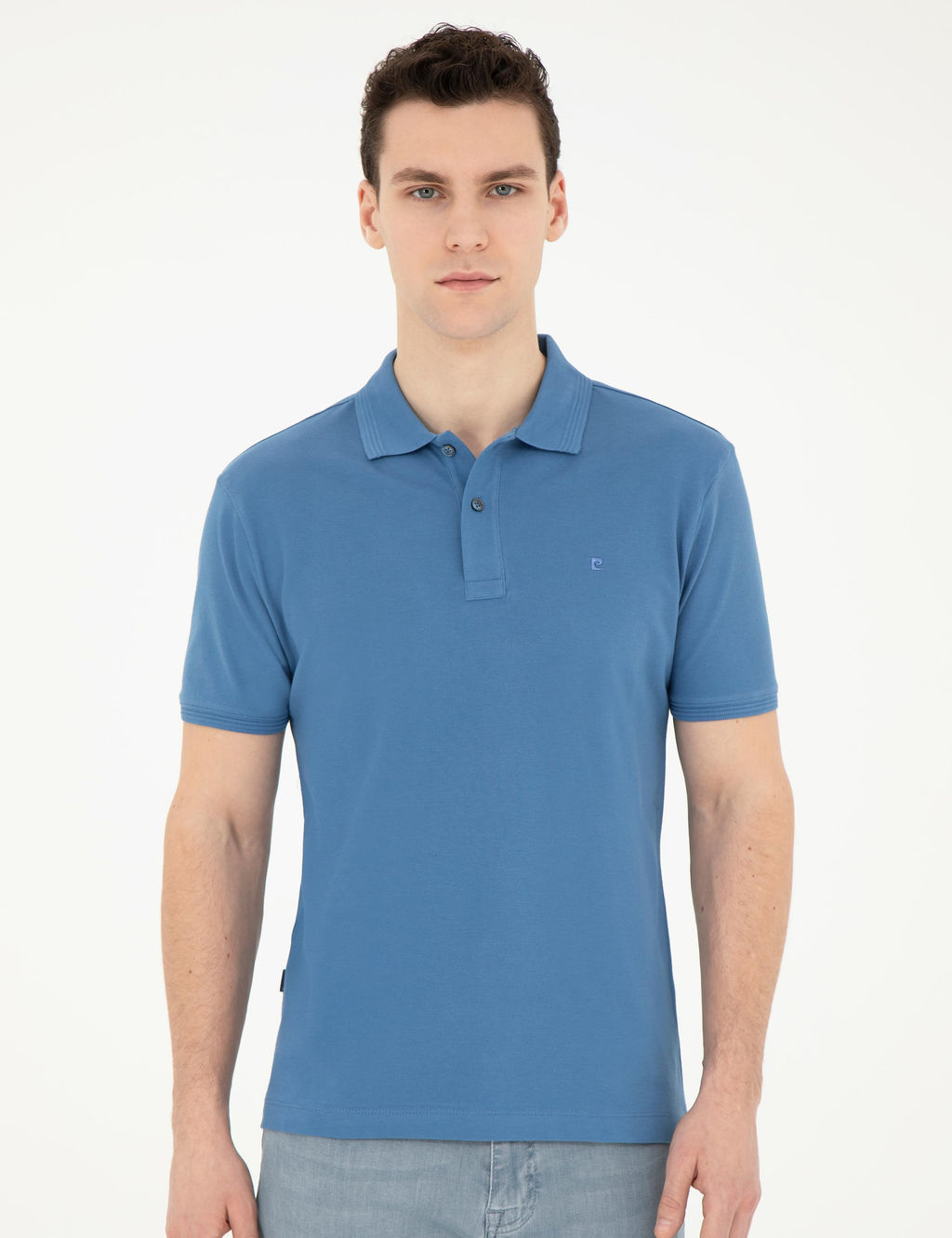 Koyu Mavi Slim Fit Basic Ti__rt - Pierre cardin фото 10