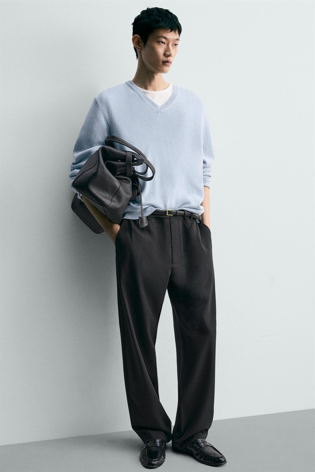PANTAL?N FLUIDO RELAXED FIT / Marr?n - Zara фото 5