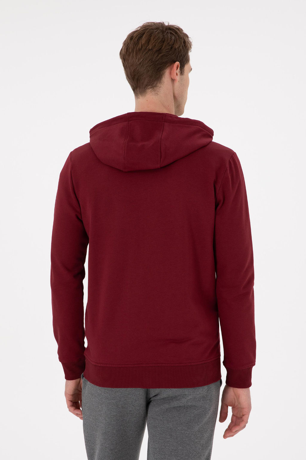 Мужской бордовый вязаный кардиган Неожиданная скидка в корзине - U.s. polo assn фото 5