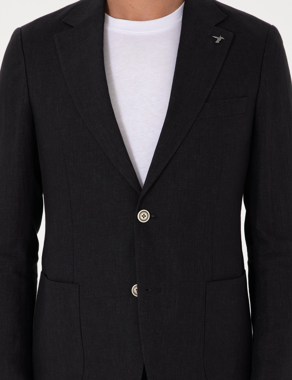 Куртка льняная черная