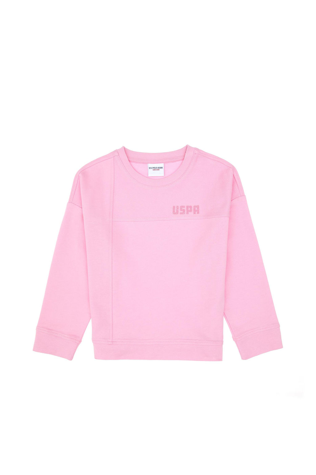 Розовый свитшот с круглым вырезом для девочек Неожиданная скидка в корзине - U.s. polo assn фото 2