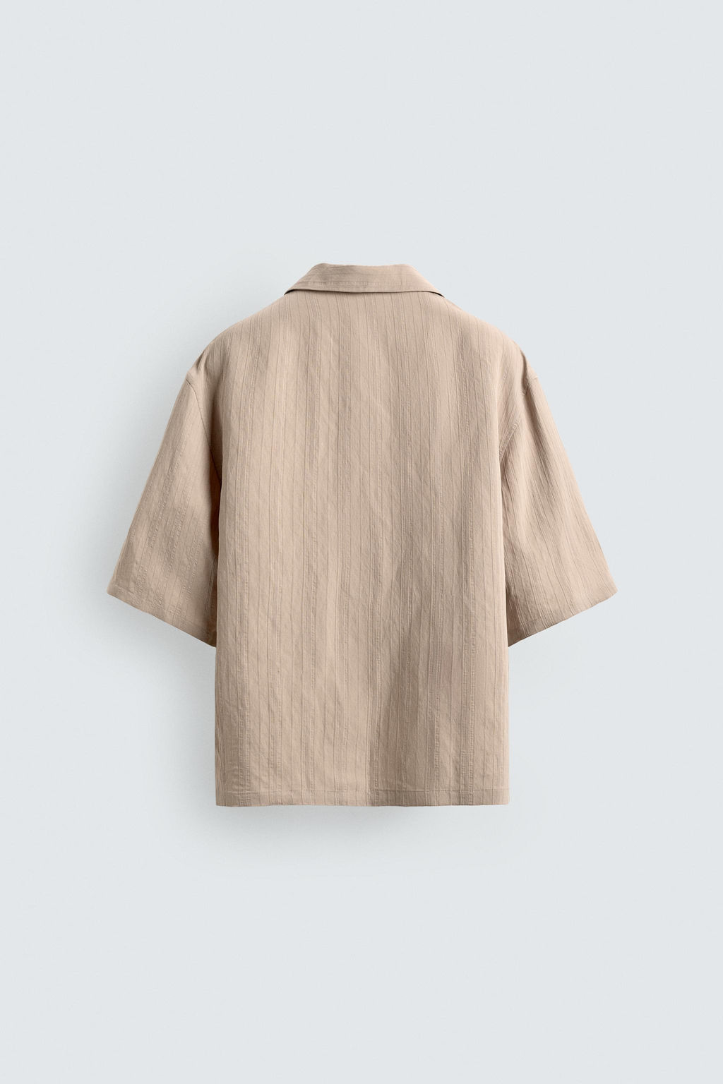 CAMISA BOXY FIT JACQUARD RAYAS / Crudo - Zara фото 8