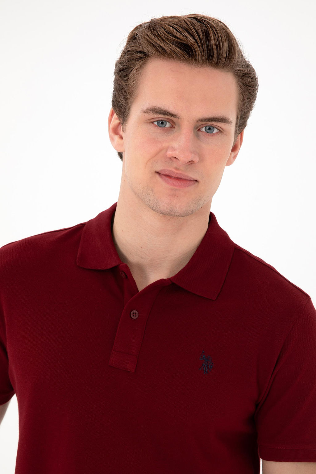 Erkek Slim Fit Polo Yaka Bordo Basic Ti__rt Sepette S_rpriz _ndirim - U.s. polo assn фото 2