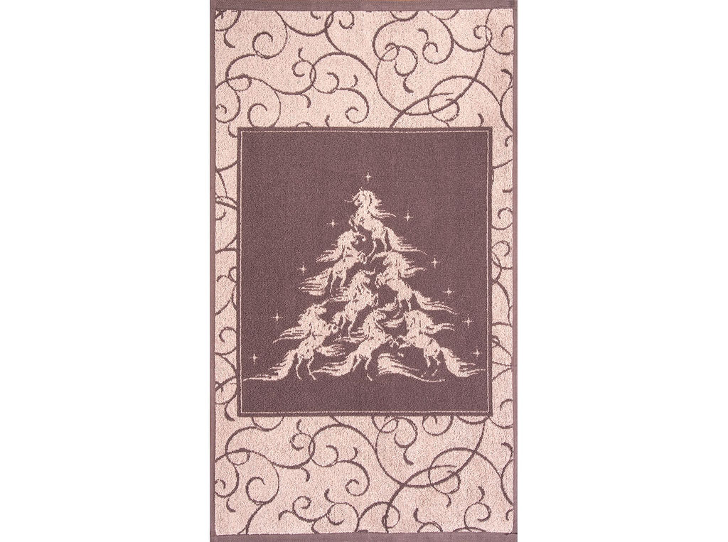 Полотенце махровое 6с103.412ж1 Лошадиная елка(т.с.мальв1) 50х90см