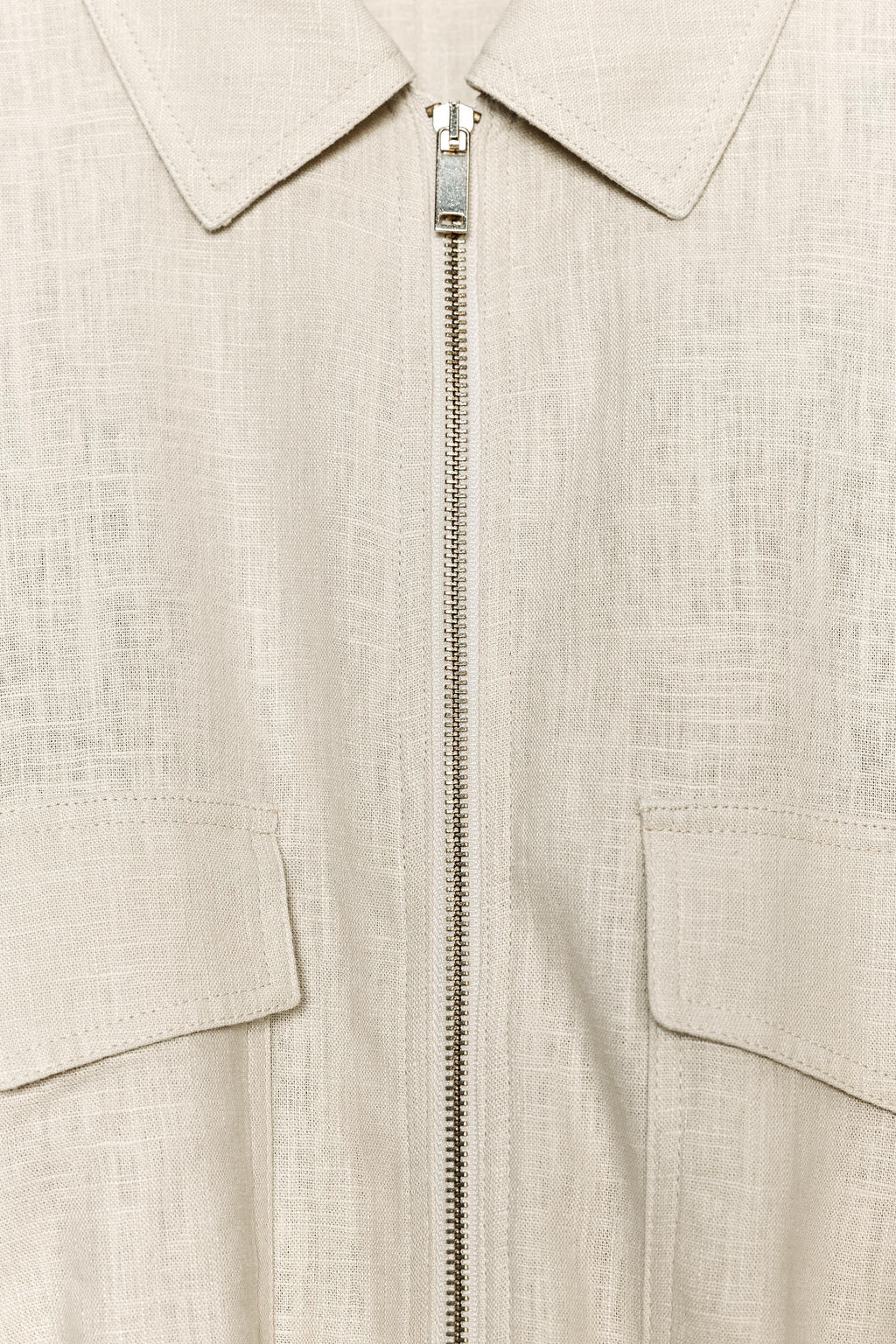 LINEN BLEND SAFARI JACKET - Zara фото 10