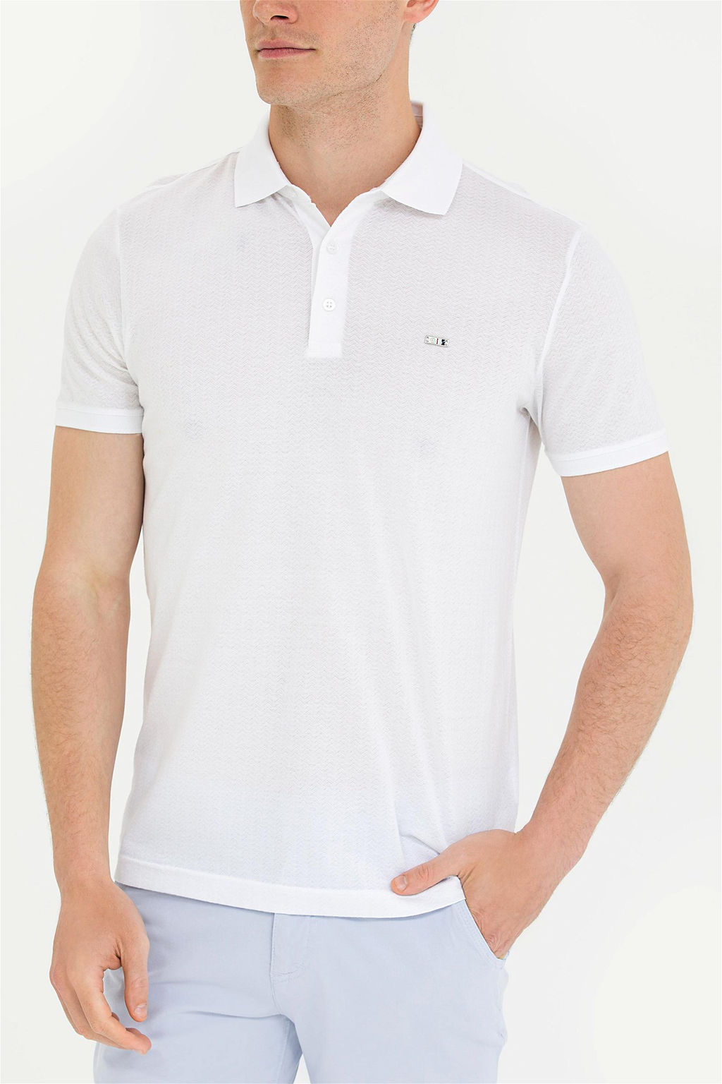 U. S. Polo Assn Мужская белая футболка с воротником-поло - U.s. polo assn фото 13