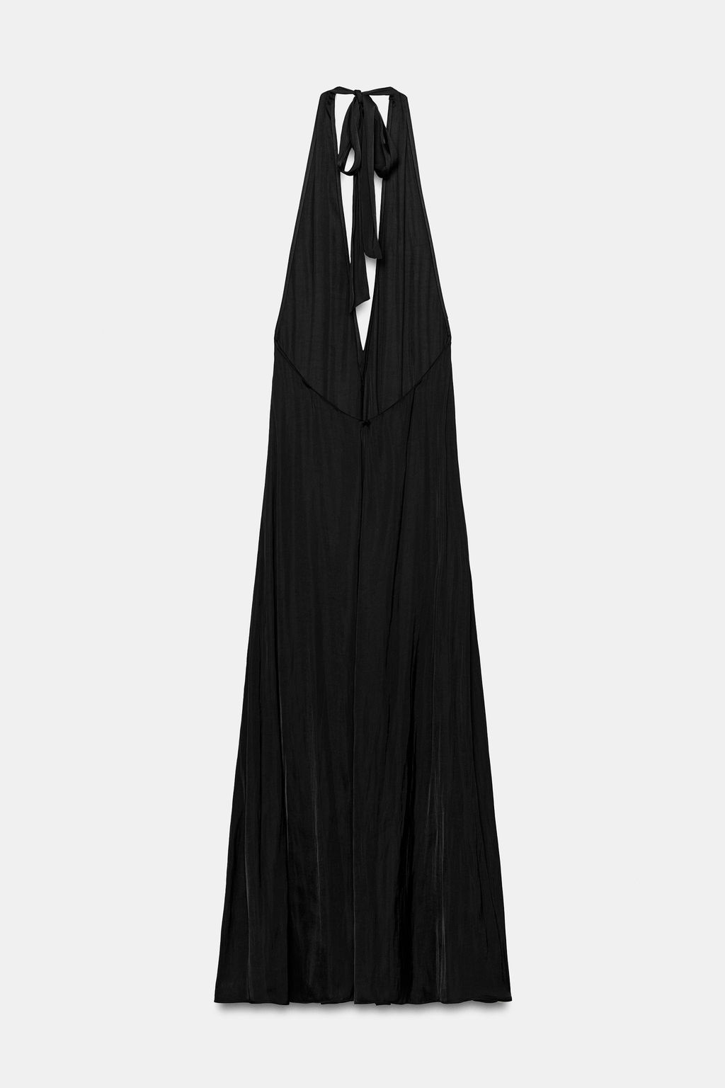VESTIDO MIDI HALTER SATINADO / Negro - Zara фото 9