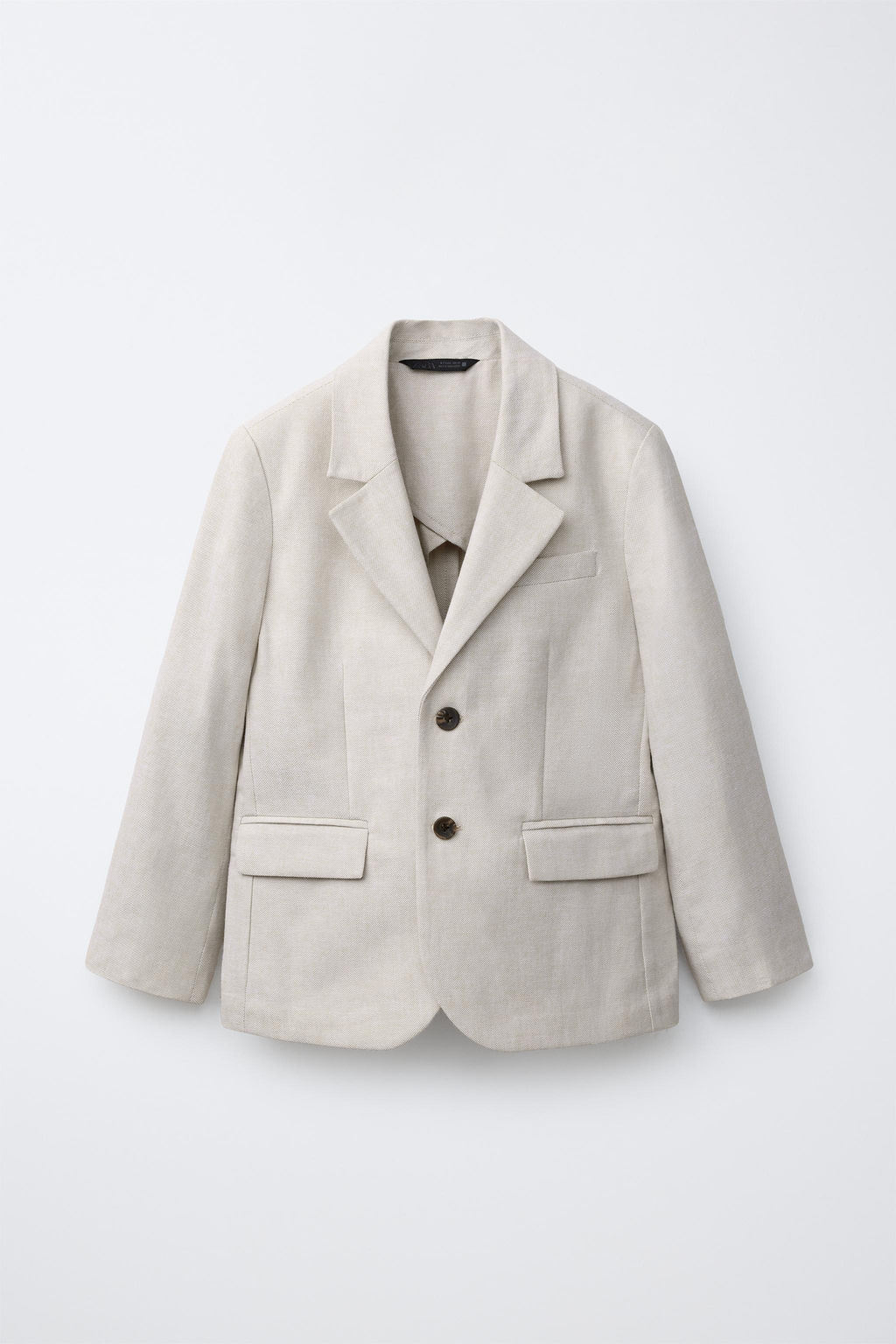 BLAZER TRAJE CON ALGOD?N Y LINO / Crudo - Zara фото 2