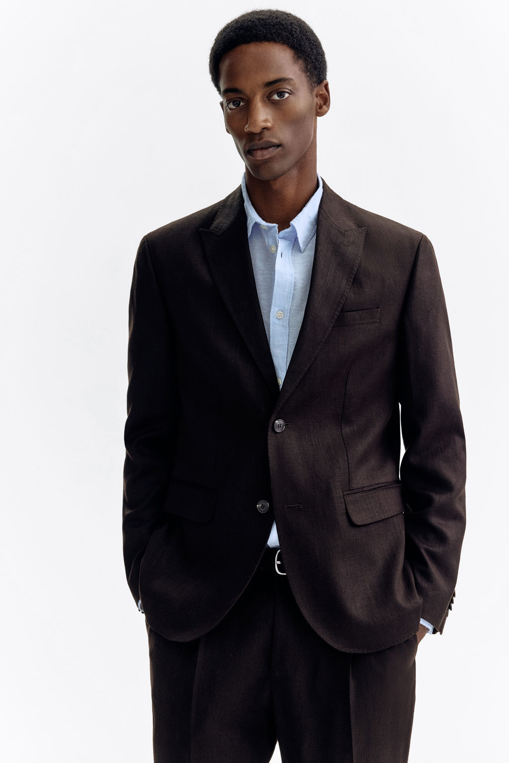 Americana en mezcla de lino Regular Fit - H&m фото 4