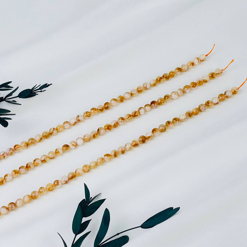 Бусины для украшений из Цитрина (60 бусин) 39 см