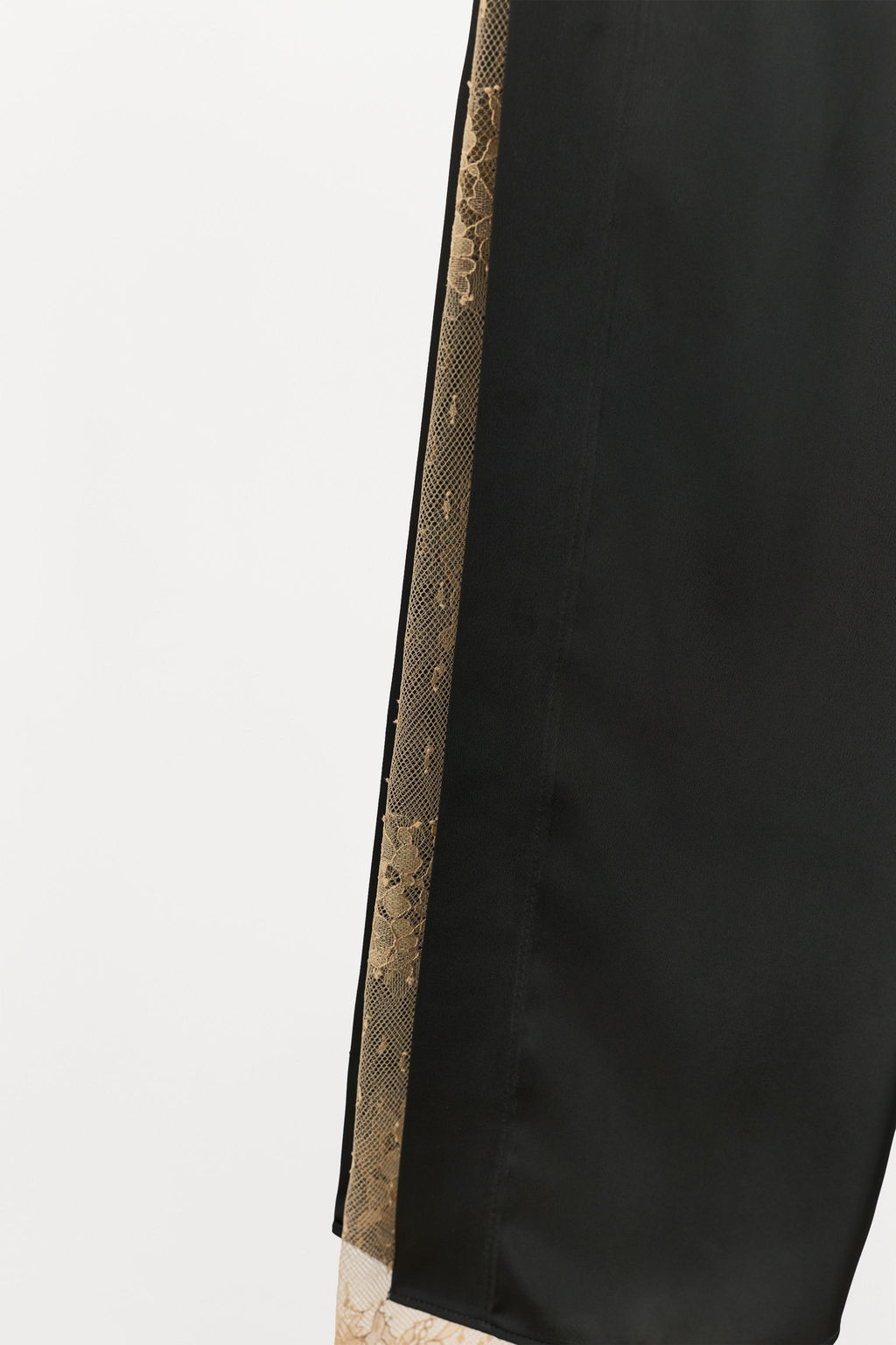 SATIN TROUSERS WITH LACE VENTS - Zara фото 10