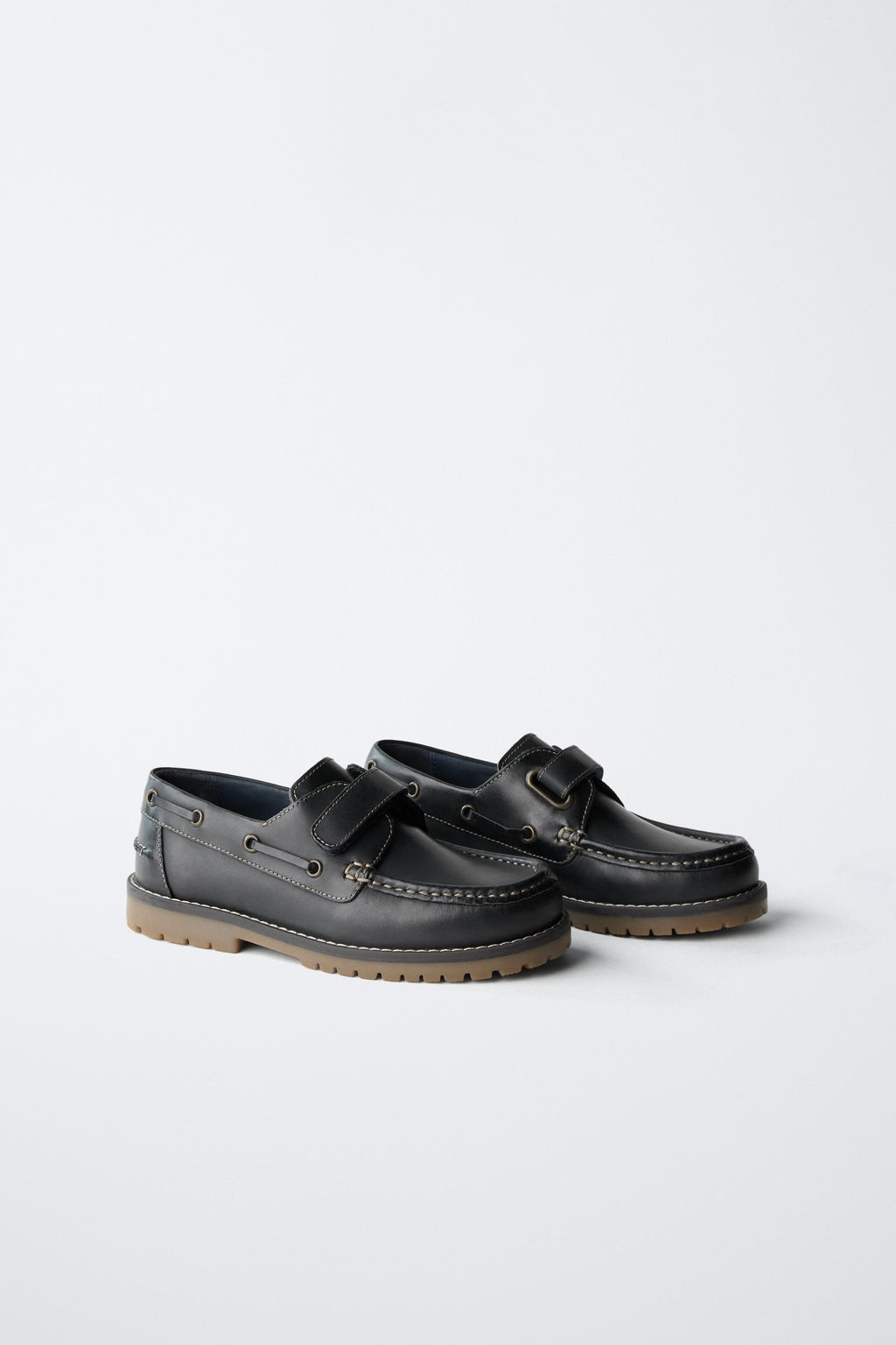 LEATHER BOAT SHOES - Zara фото 4