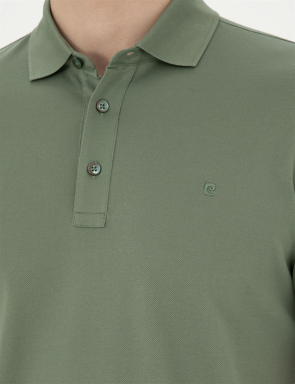 Haki Slim Fit Merserize Ti__rt - Pierre cardin фото 7