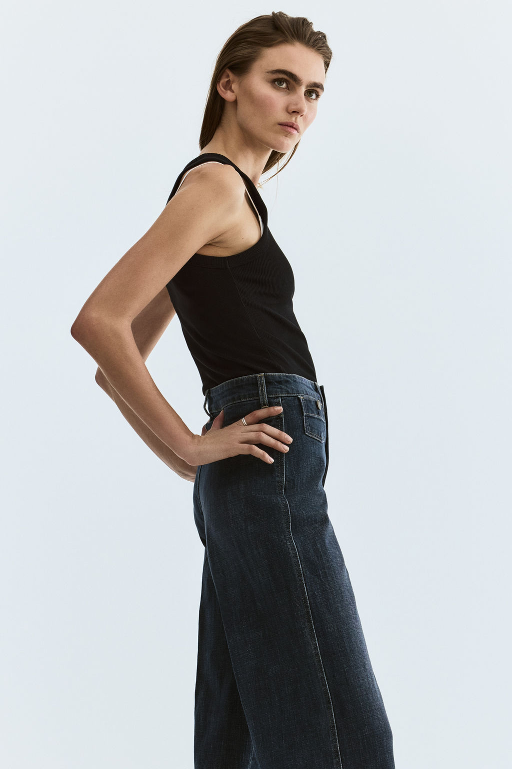 Wide High Waist Ankle Jeans - H&m фото 11