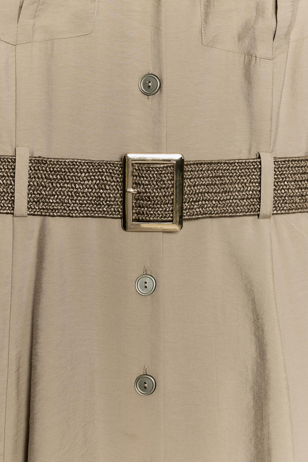 VESTIDO MIDI CAMISERO CINTUR?N / Tostado - Zara фото 4