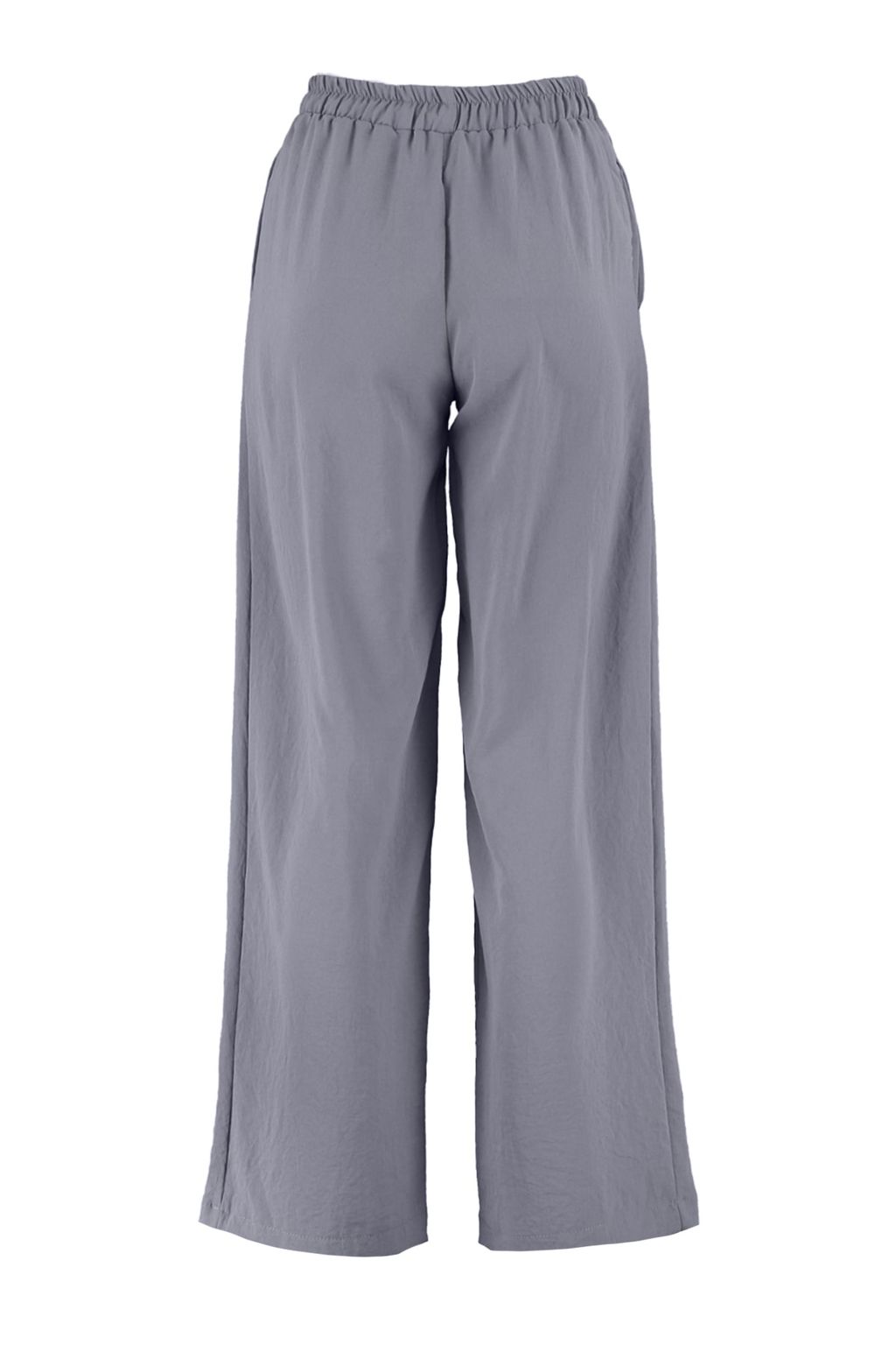 TRENDYOLMILLA Gri Beli Lastikli Wide Leg/Genis Paca Dokuma Pantolon TWOSS21PL0248 фото 8