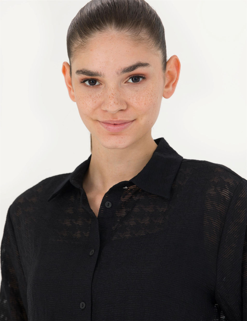 Siyah Comfort Fit Uzun Kollu G_mlek - Pierre cardin фото 2