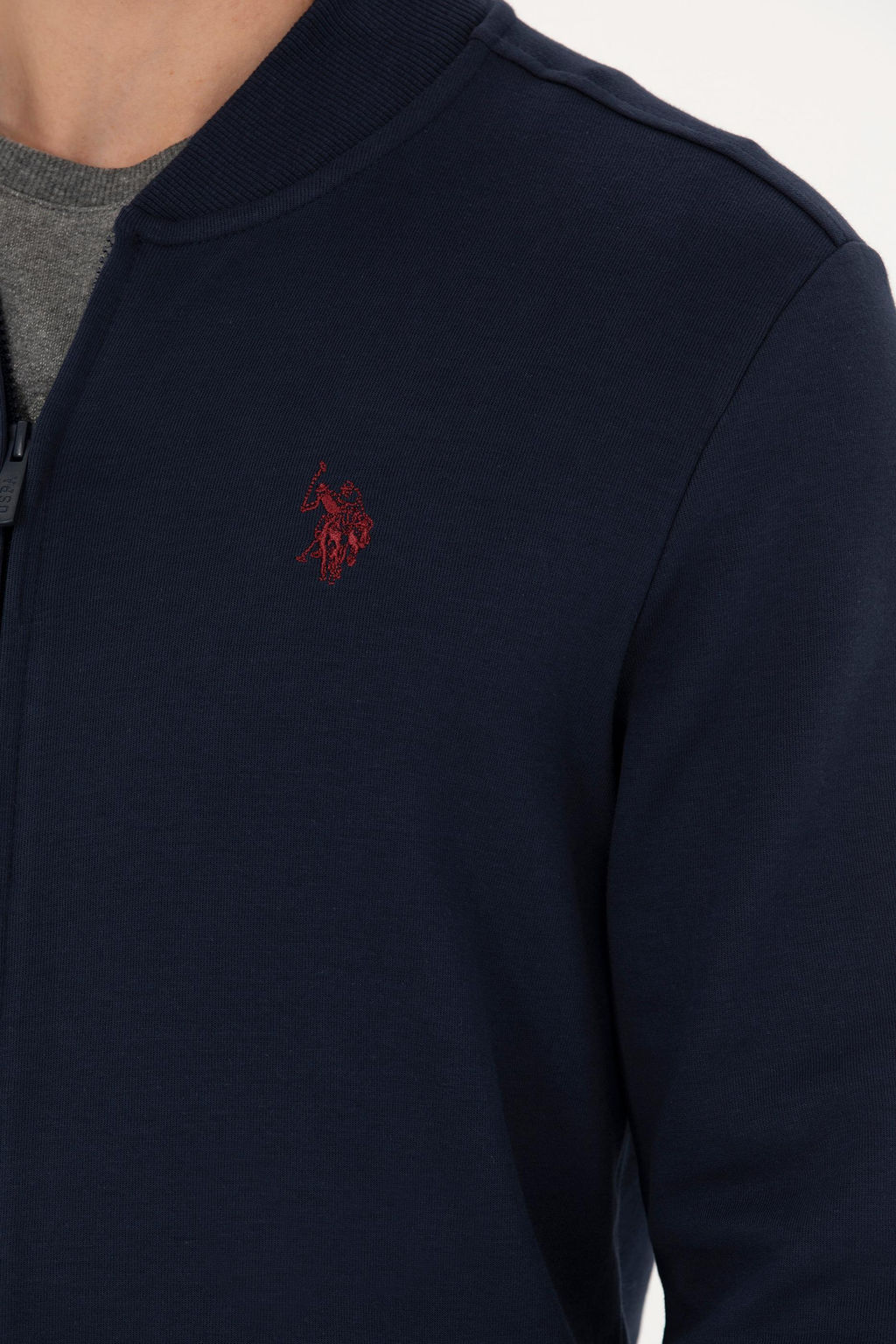 Кардиган U.S. Polo Assn вязаный темно-синий хлопок с полиэстером  фото 21