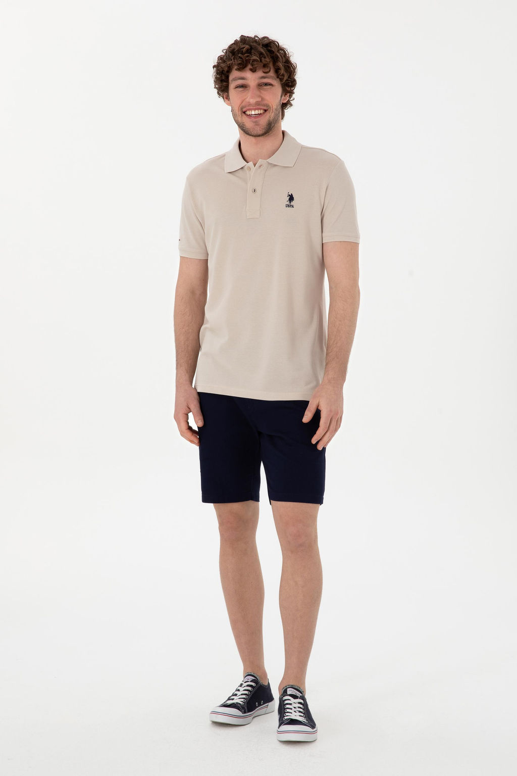Erkek Slim Fit Polo Yaka A__k Mavi Basic Ti__rt Sepette S_rpriz _ndirim - U.s. polo assn фото 4