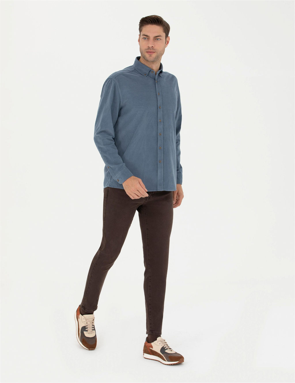 Koyu Mavi Regular Fit Uzun Kollu G_mlek - Pierre cardin фото 4