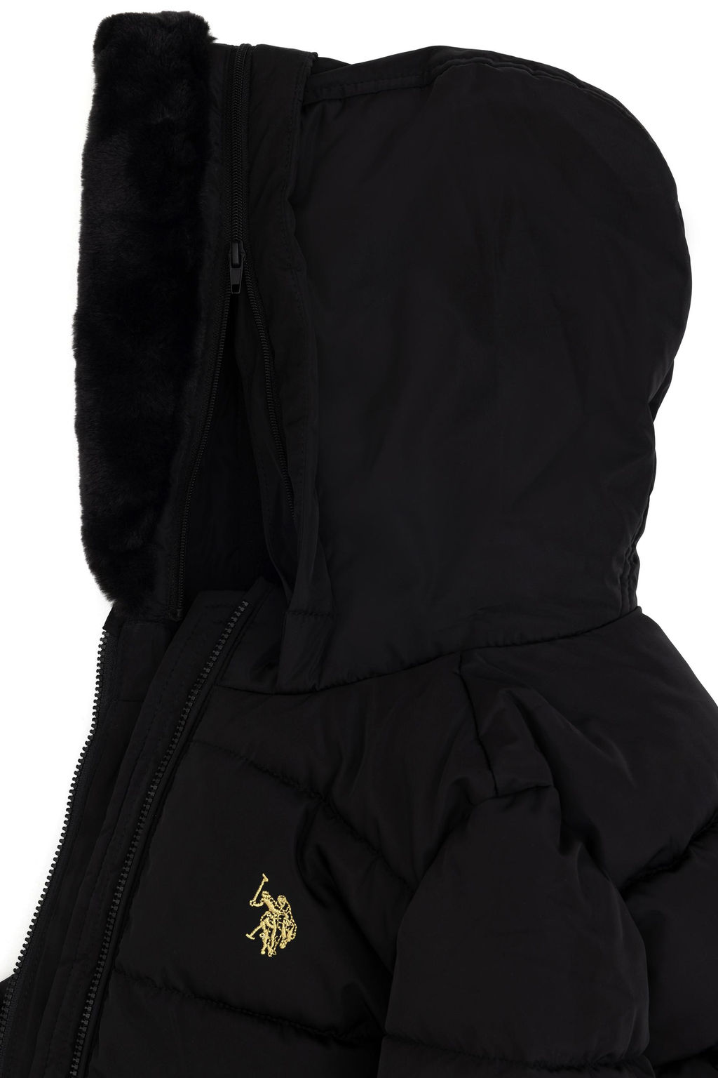 Черное пальто для девочки - U.s. polo assn фото 4