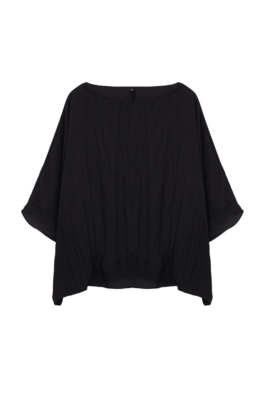 Siyah K?r?s?k Efektli K?sa Kollu Dokuma Bluz TWOAW25BZ00051 - Trendyolmilla фото 5