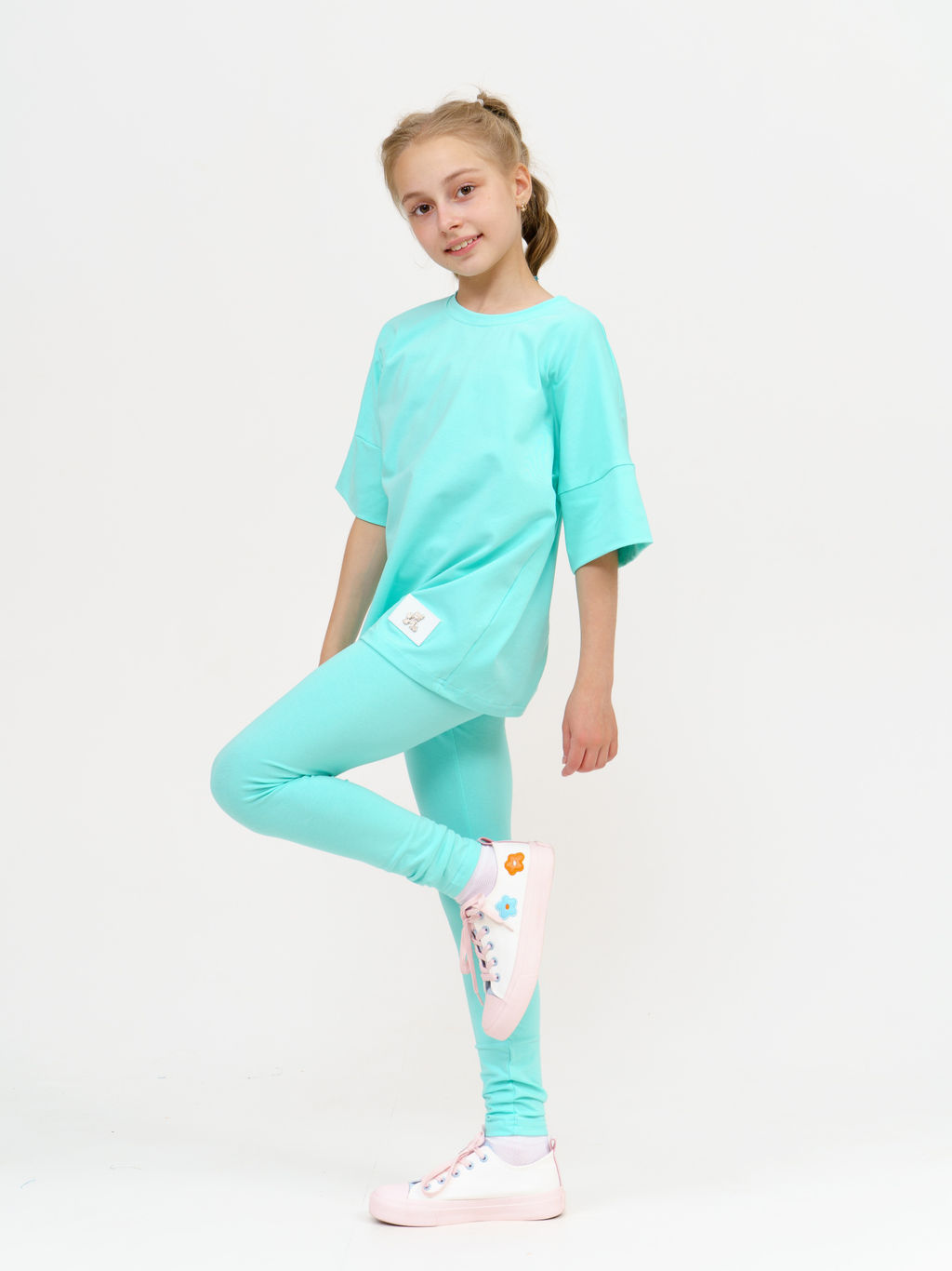 949Д Костюм с леггинсами "Бирюза"