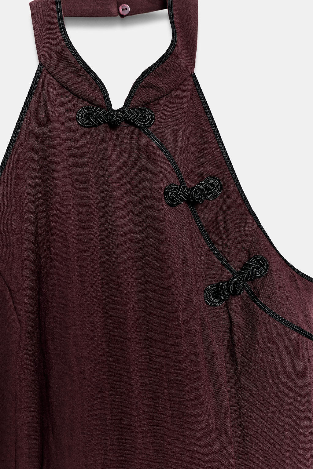 VESTIDO HALTER ALAMARES / Burdeos - Zara фото 7